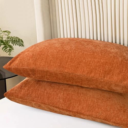 CaliTime Fall Decorative Throw Pillow Covers 26 X 20 Inches Burnt Orange - Image 3