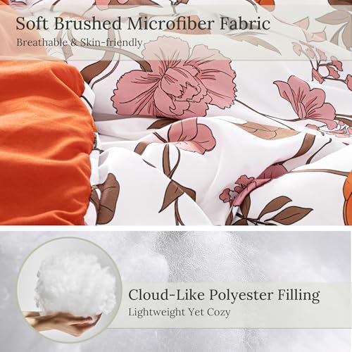 Exclusivo Mezcla Lightweight Reversible King Comforter Set Floral, 3 Piece - Image 5