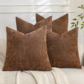Set of 4 Soft Textured Decorative Throw Pillow Covers 26x26 Inch Cozy Farmhouse by Cozoomy