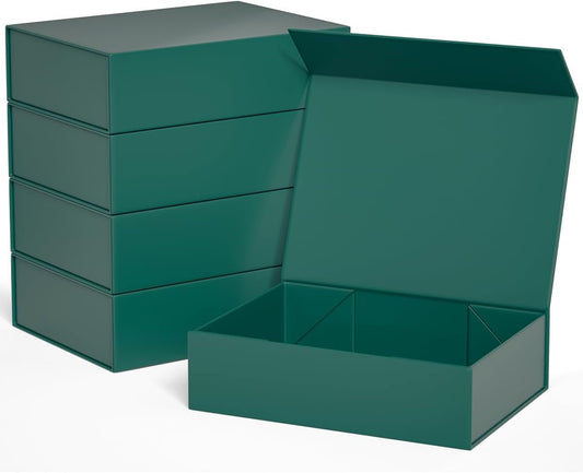 Green Gift Boxes 11.9" x 8.5" x 3.3" with Magnetic Closure Lid Gift Box for Presents,Bridesmaid Gifts Boxe,Cute Boxes,Birthday Gift Box,Luxury for Gift Packaging, Magnetic Gift Boxe for Wrapping Gifts