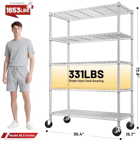 REIBII 72.8" Wire Shelving - Image 3
