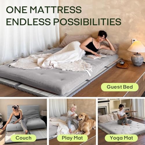 ZonLi Japanese Floor Futon Mattress 100% Cotton Washable Cover Foldable - Image 5