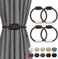 NICEEC 4 Pack Mini Magnetic Curtain Tiebacks Modern Simple Style Drape Tie by NICEEC