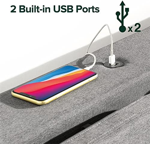 ZINUS Avery Platform Bed with Reclining Headboard and USB Ports, No Box Spring - Image 6
