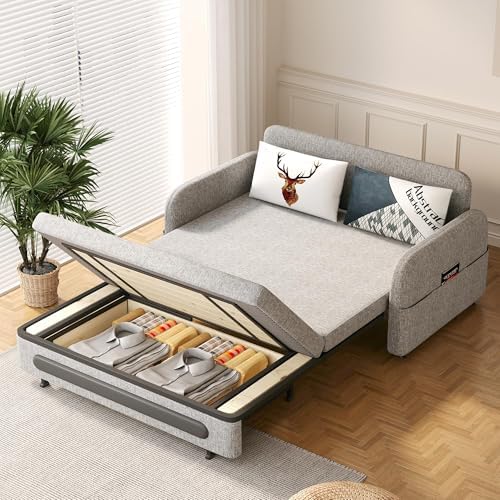 61.1" W Convertible Pull-Out Sofa Bed Couch by NessCarsti