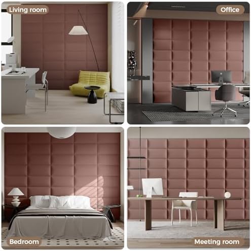 6-Piece Light Brown Linen Upholstered Headboard Twin Size, Wall Mounted Neutral - Image 4