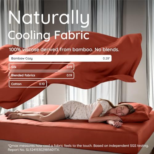 Bambaw 100% Viscose Derived from Bamboo Twin Sheets Sets – 4-Piece Twin Bed - Image 7