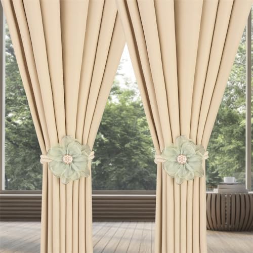 SUQ I OME Lotus Flower Curtain Tiebacks Holdbacks - Image 3