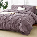 CozyLux Oversized Queen Comforter Set Dusty Purple, 7 Pieces Bed in a Bag by CozyLux