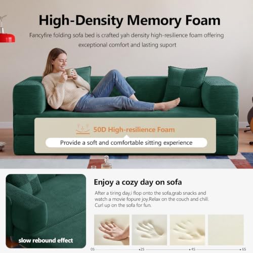 78.8" Boneless Couch for Living Room, Futon Sleeper Sofa Bed - Image 4