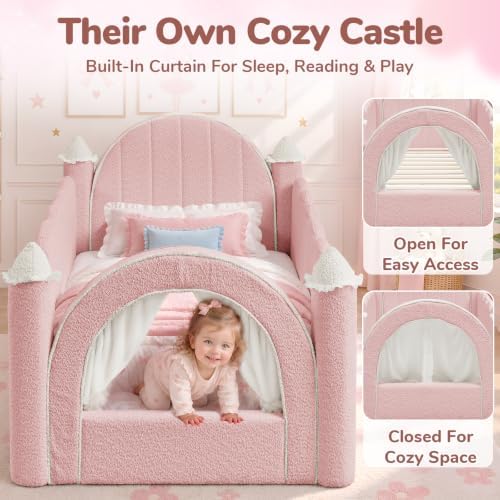 Twin Size Castle Style Kids Floor Bed Frame - Image 5