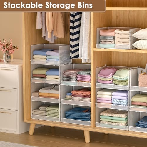 5-Tier Stackable Closet Organizers and Storage, Metal Wire Storage Shelves - Image 3
