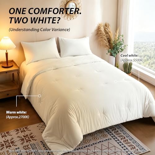 weigelia Cream Comforter Set Queen Size, All Season Lightweight Bedding Set - Image 7