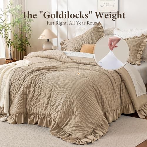 JOLLYVOGUE Khaki Oversized Queen Comforter Set - Image 3