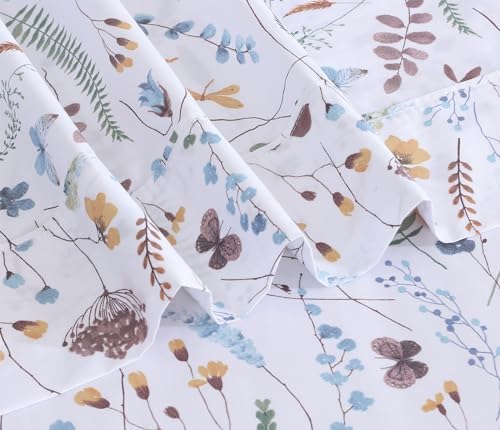 RUVANTI 100% Cotton Queen Sheets, Percale Queen Sheet Set, Fern Class - Image 5