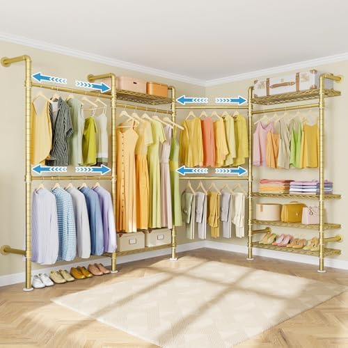L4 L Shape Garment Rack Heavy Duty by SturdyWallMountedClothesRack