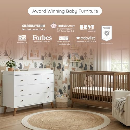 dadada Harmony Crib & Dresser Set Nursery Furniture Combo - Image 4