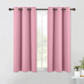 NICETOWN Rouge Pink Blackout Curtain Panels 48 inch Long Set of 2 by NICETOWN