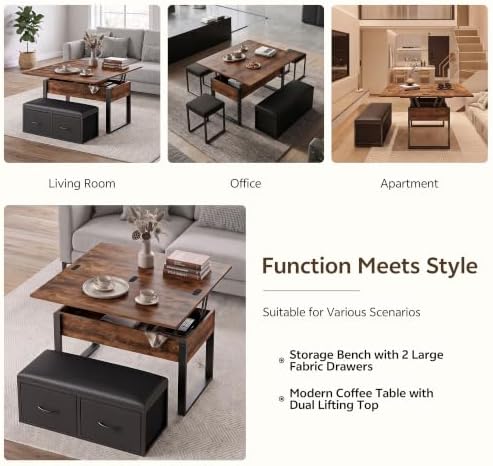 31.5'' Lift Top Coffee Table - Image 5