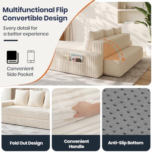 2-in-1 Convertible Sofa Bed - Image 5