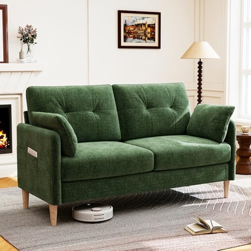 Hanherry Loveseat Sofa, 62.6" Small Couch by Hanherry