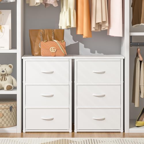 2-Pack Stackable Storage Drawers, Freestanding or Stackable Dresser by DAOUTIME