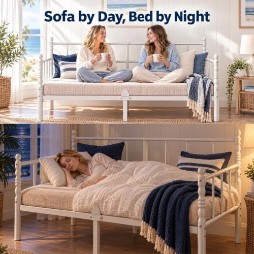 14 Inch Modern Twin Daybed, Metal Sofa Bed - Image 4