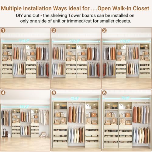 Aheaplus Closet System, Wood Closet Organizer System - Image 2