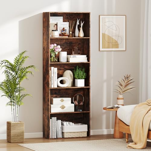 GIANTEX 5-Tier Bookshelf Set of 2, Freestanding Bookcase - Image 7
