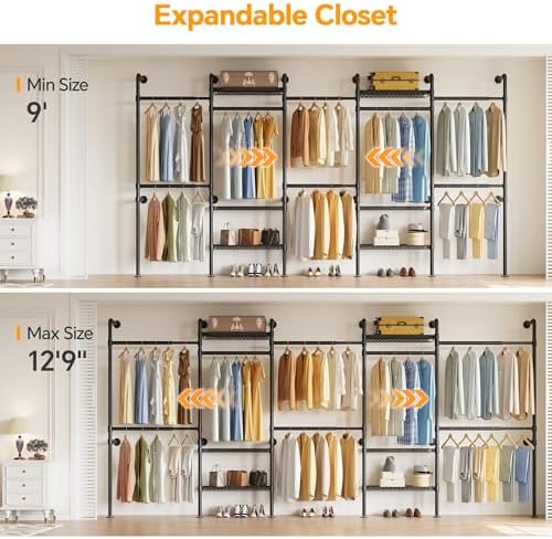 W5 Industrial Pipe Clothes Rack, Heavy Duty Clothing Rack - Image 2