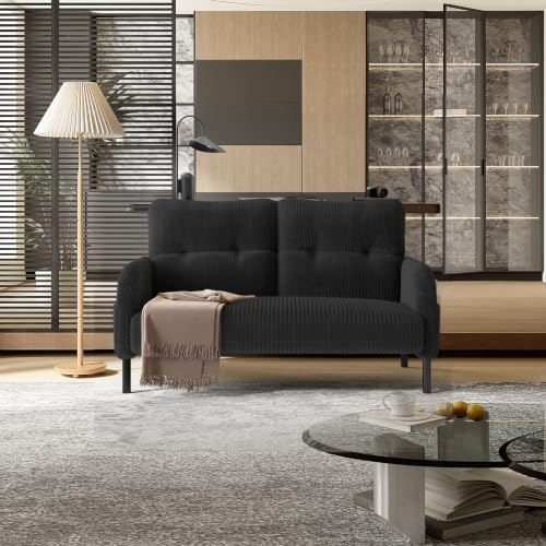 47" Corduroy Loveseat Sofa, 2 Seat Small Couch - Image 7