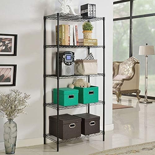 BestOffice | 5-Tier Wire Shelf | 36" x 14" x 72" | Black - Image 2