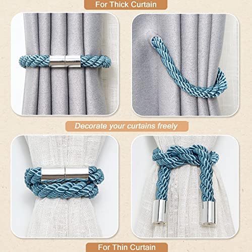 NICEEC 2 Pack Strong Magnetic Curtain Tiebacks Modern Simple Style Drape Tie - Image 6