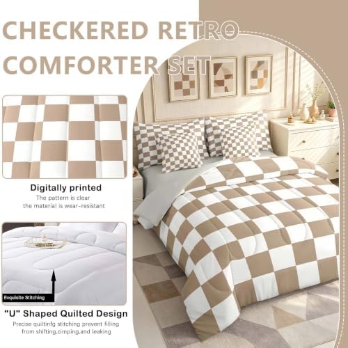 Feelyou Checkered Full Comforter Set - Image 2