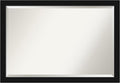 Amanti Art Black Bathroom Mirror for Over Sink, 27x39 Avon Black Rectangle Vanity Mirror, Large Casual Frame, Hangs Horizonally and Vertically, Bathroom Wall Decor, Beveled Edge