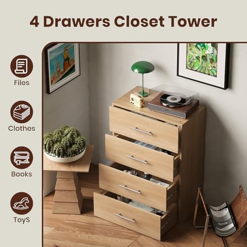 ROOMTEC 19.5" 4 Drawer Short Tower Closet Unit, Modular Closet System - Image 5