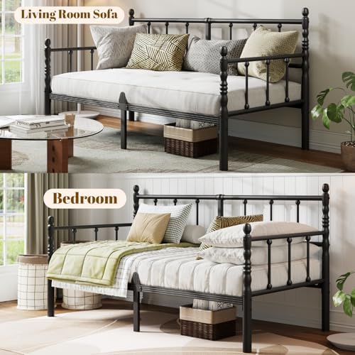 14 Inch Vintage Twin Daybed, Metal Sofa Bed - Image 4