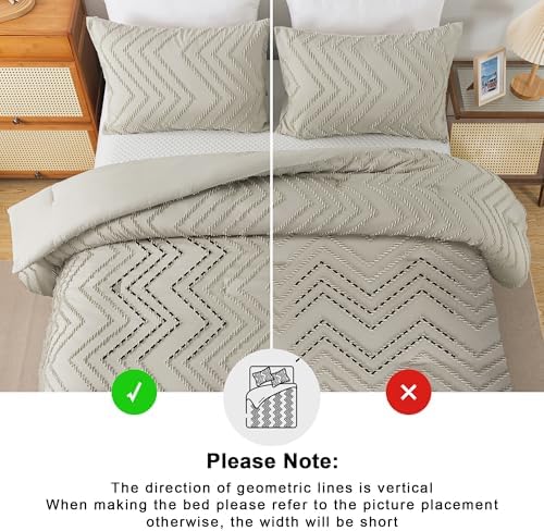 Andency Oatmeal Oversized Super King Comforter Set 120x120 Extra Large - Image 5