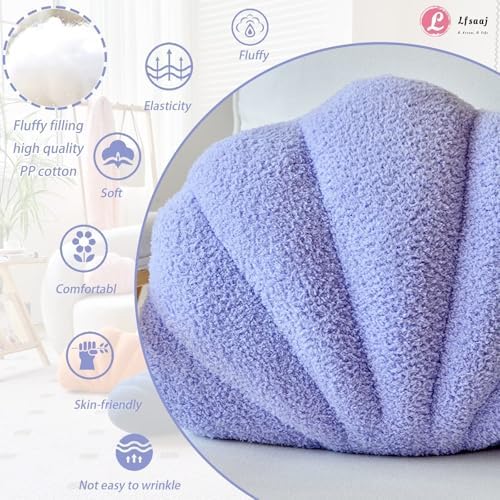 Lfsaaj Seashell Throw Pillows, Shell Shaped Throw Pillows, 18 Inch Soft Home - Image 2