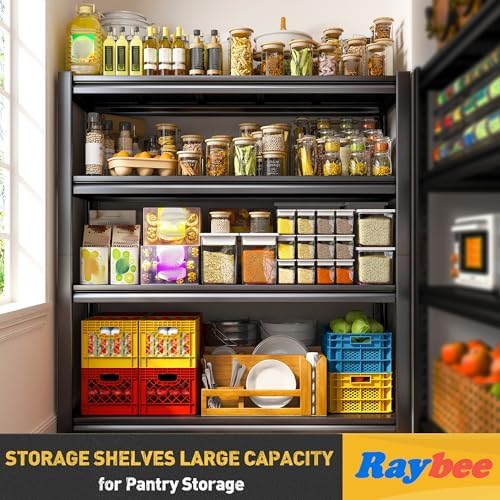Raybee 40" W Garage Shelving Heavy Duty Storage Shelves 56.9" H Metal Shelving - Image 4
