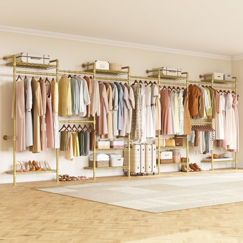 L7 Wall Mounted Industrial Pipe Clothing Rack, Corner Closet System - Image 2