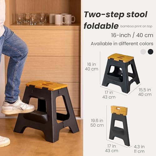 Vigar Compact Folding Step Stool, 16 in 2 Step - Image 2