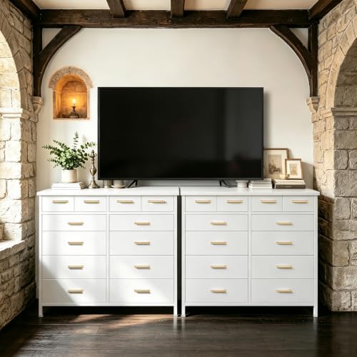 VASICAR Chest of Drawers for Bedroom 12 Deep Drawers Tall Fabric Dresser - Image 7