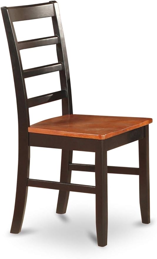 East West Furniture QUPF9-BCH-W 9 Piece Kitchen Table Set Includes a Rectangle Dining Table with Butterfly Leaf and 8 Dining Chairs, 40x78 Inch, Black & Cherry