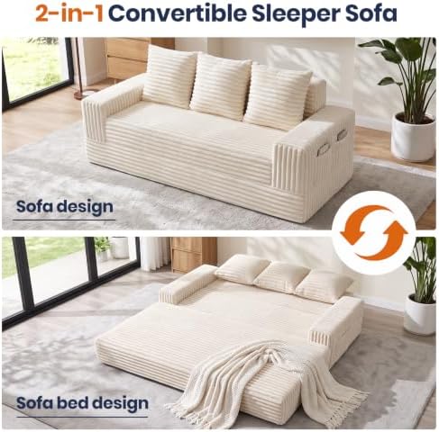 2-in-1 Convertible Sofa Bed - Image 3