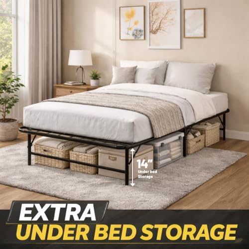 Greaton, 14-Inch Foldable Metal Platform Bed Frame - Image 5