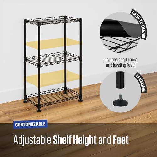 SafeRacks 3-Tier NSF Black Wire Shelving - Image 6