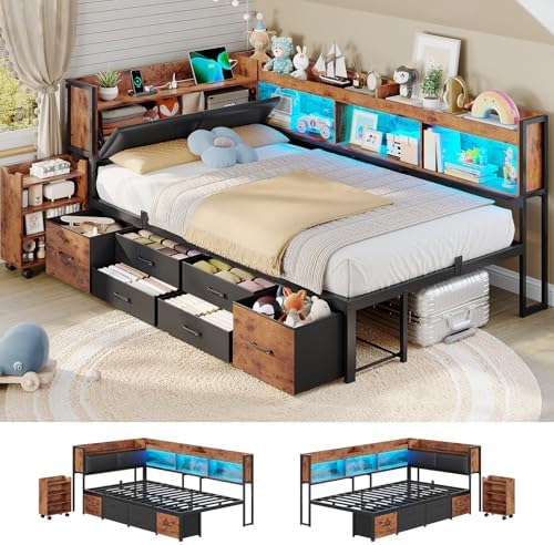 MSmask 14 Inch Corner Bed Frame by MSMASK