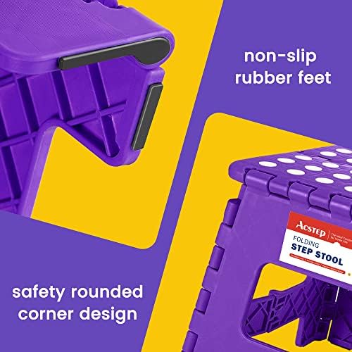 Folding Step Stool 9 Inch, Non-Slip Foldable Stools - Image 3