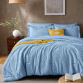 JOLLYVOGUE Twin Comforter Set 5-PCS, Boho Tufted Bed in a Bag, Dusty Blue by JOLLYVOGUE